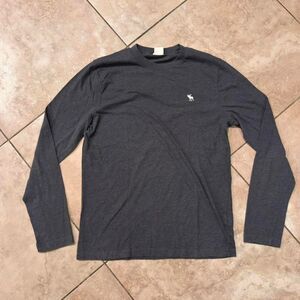 Abercrombie & Fitch Muscle Fit Long Sleeve Shirt L Dark Gray